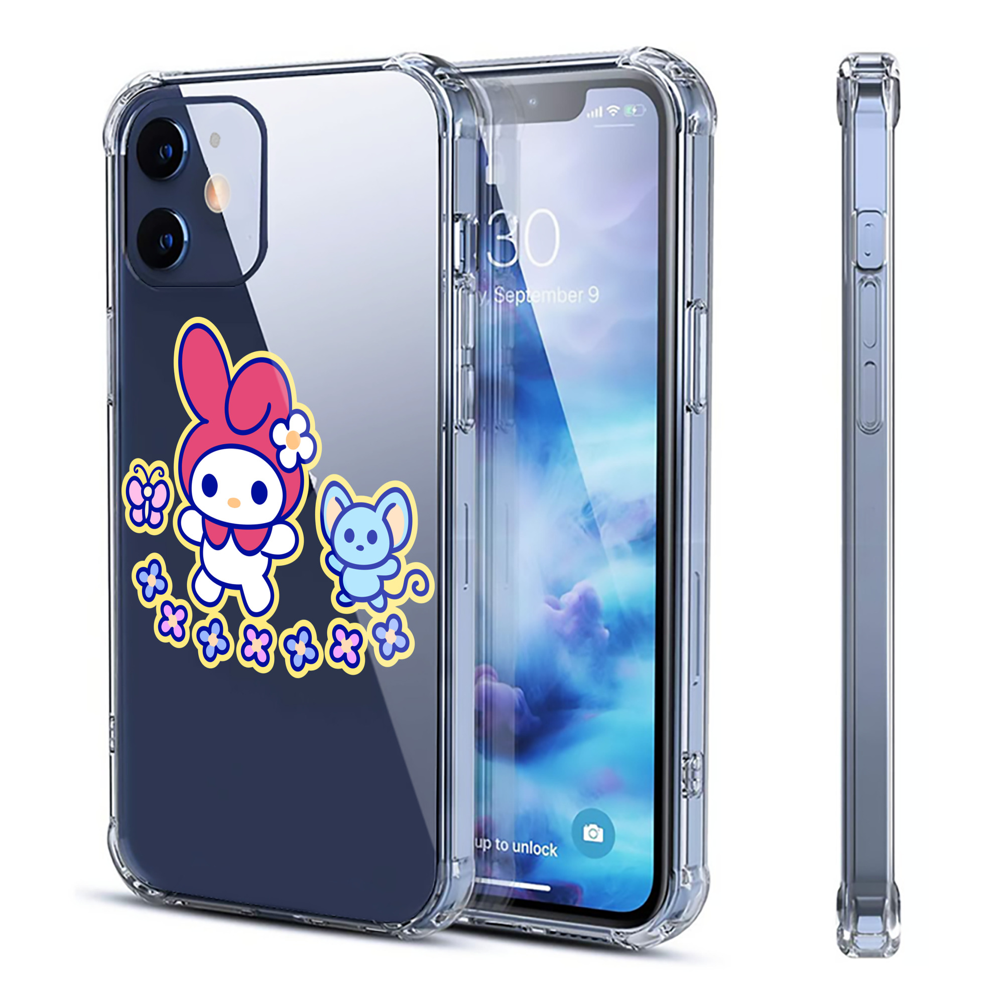 （画像用） Hello Kitty ハローキティ 【iPhone 12シリーズ対応】透明スマホケース（クリアソフトケース）